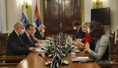 26. oktobar 2021. Predsednik Narodne skupštine Ivica Dačić sa generalnom sekretarkom OEBS-a Helgom Šmid